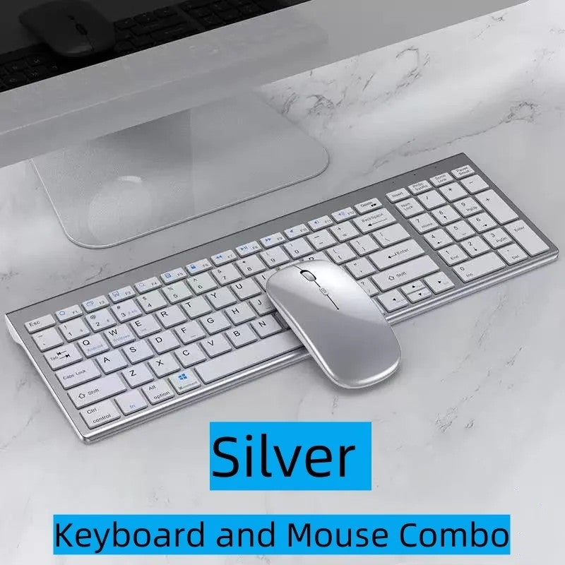 Bluejw Portable Slim Rechargeable 2.4GHz Wireless Keyboard and Mouse Combo for Office, Home, Travel & Light Gaming - Image 1